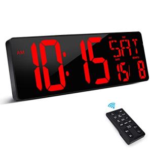 XREXS Despertador Digital con Control Remoto, 16,5' Reloj d…