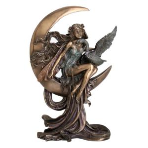 BY SIGRIS Origen Home Decor Figura Hada Luna Bronce | Figur…