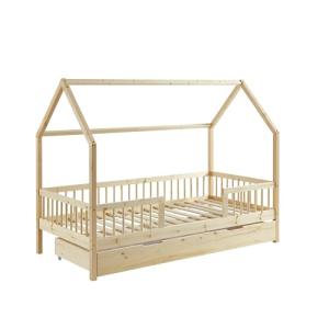 BAÏTA - Cama Infantil de cabaña Tiny Pino Macizo, 90 x 190…
