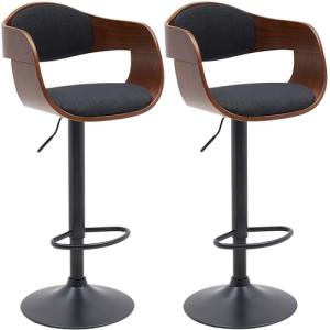 CLP Set De 2 Taburetes De Bar Kingston En Polipiel o Tela I…