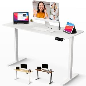 JUPPLIES Escritorio Elevable Eléctrico 120x60 cm – Mesa Reg…