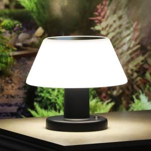 Lightess Lampara de Mesa Solar Regulable Interior/Exterior…