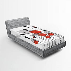 ABAKUHAUS Floral Sábana Elastizada, Extraer Las Manos Amapo…