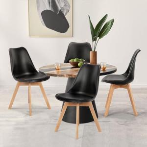 NEWBULIG Juego de 4 sillas de Comedor de Mid-Century, Moder…