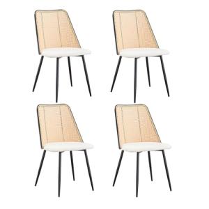 JZGORC Juego de 4 Sillas de Comedor Modernas, Respaldo Teji…