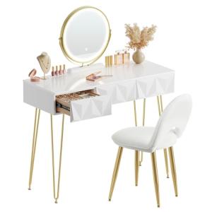 EUGAD Tocador Maquillaje con Espejo y Luz LED, Iluminación…