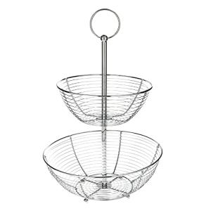 PRENDELUZ Frutero - frutero de 2 Niveles en Acero Cromado c…