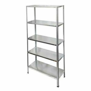 Mundozone Estantería metálica galvanizada 5 baldas 150x75x3…