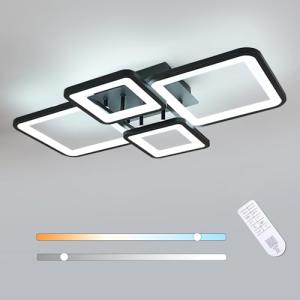 Toolight Lámpara de Techo Salon LED Rectangular, 54W Plafon…