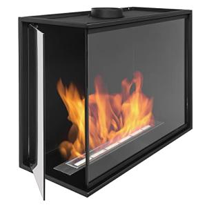 Chimenea de esquina de 600 mm con acristalamiento completo.…