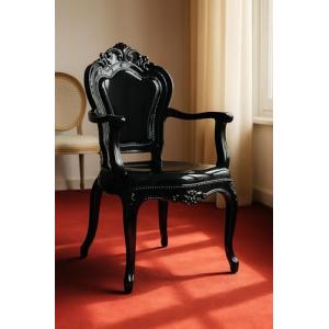 Biscottini Sillas de policarbonato negro – Silla con reposa…