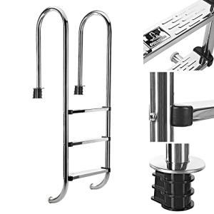 Bc-elec - Escalera de piscina PL003 con 3 peldaños de acero…