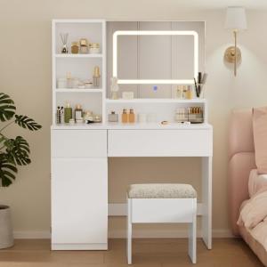 Devoko Tocador de Maquillaje con Grande Espejo y Luces LED,…