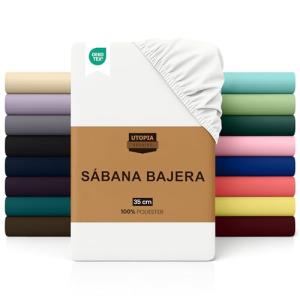 Utopia Bedding Sabana Bajera 135x190 - Blanco - Certificado…