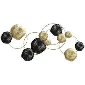 HOMCOM Decoración de Pared de Metal con Forma de Hoja de Lo…