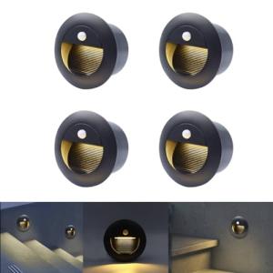 FWoche 4 led empotrables de pared con Sensor De Movimiento,…