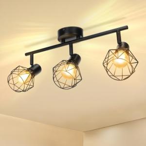 Aigostar Lámpara Techo Focos,3 Focos Led Interior Techo Bas…