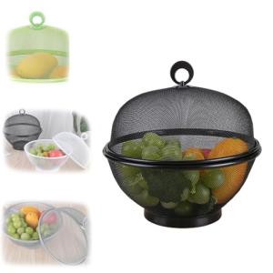 Cesta de frutas de malla apilable con tapa,frutero con cubi…