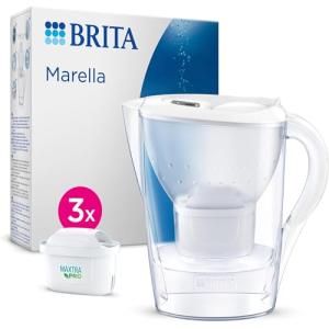 BRITA Jarra con filtro de agua Marella blanca (2,4 l) incl.…