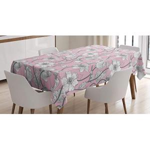ABAKUHAUS Rosa y Gris Mantele, Yoga Soft Botanical, Estampa…