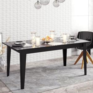HABITMOBEL Mesa de Comedor Modelo Minottis biIaminado Efect…