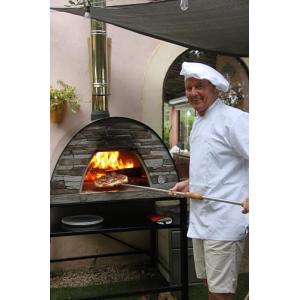 Horno de madera Maxximus Premium Arena negro con carro Parm…