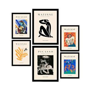 Nacnic Set de 6 Posters de Picasso y Matisse. Pinturas abst…