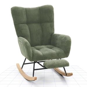 FLEXISPOT Silla Mecedora con Respaldo Alto y Reposapiés – S…