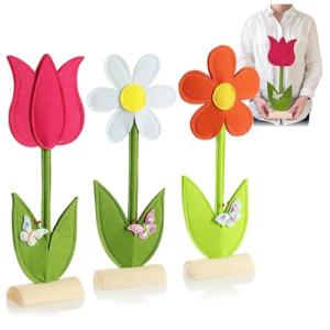 com-four® 3X Standees Decorativos para Pascua y Primavera -…