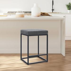 ALPHA HOME Taburete de bar, taburete de bar de altura con r…