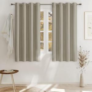 MRTREES 100% Cortinas Opacas Cortas Dormitorio 2 Piezas, 13…