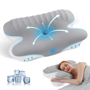 JINXIA Almohadas de Espuma Viscoelástica para Dormir,Almoha…