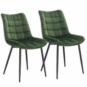 WOLTU Pack de 2 Sillas de Comedor Asiento de Terciopelo Sil…