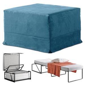 EVERGREENWEB - Puff Cama con Colchón de Waterfoam de 10 cm…