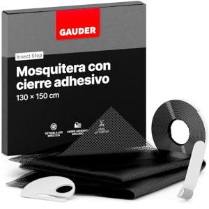 GAUDER Mosquitera Ventana (130 x 150 cm | negro) de Fibra d…