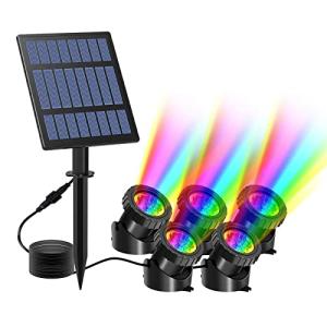 T-SUN Luces solares para estanques, 5 luces para estanques…