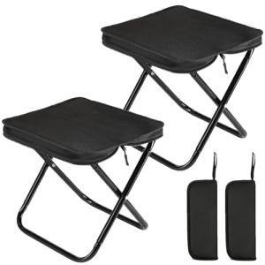 AUEJACKY - Juego de 2 taburetes de camping plegables portát…