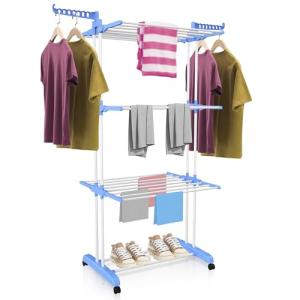 JUPPLIES Tendedero Vertical Plegable 175 cm Extensible 4 Ni…