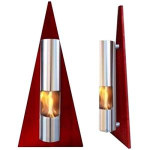 Gel y Etanol Chimenea modelo Pyramide Rojo