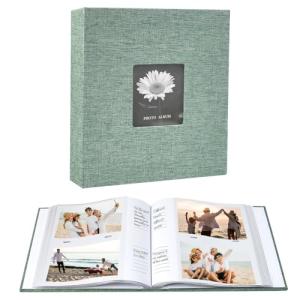 WEFHEF Álbum de Fotos, Libro de Fotos de Lino con Ventana,…