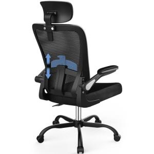 COMHOMA Silla de oficina ergonómica, silla de escritorio co…