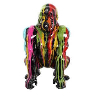 BY SIGRIS Figura Gorila Grafiti Multicolor de Resina 45 * 2…