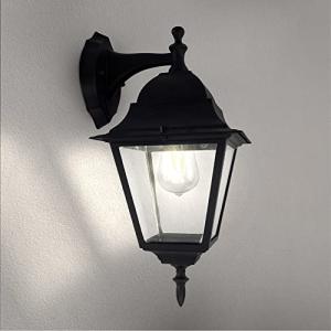 Ledvion - Lámpara de Pared LED, Casquillo E27, IP44, Negra…