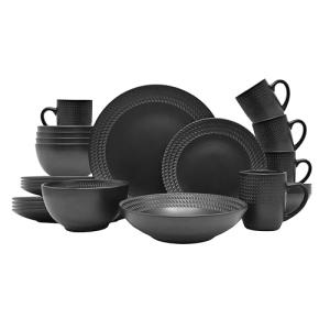 ECHTWERK Vajilla Combinada Vintage 'BlackStyle' de 30 Pieza…