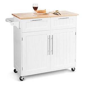 COSTWAY Carrito de Cocina, Carro de Cocina Giratorio con Ca…