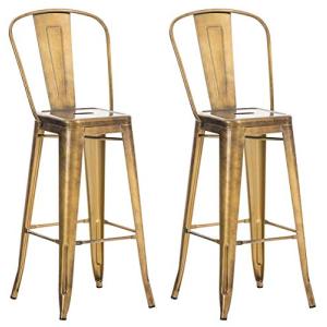 CLP Set 2x Taburete Industrial Aiden I 2 Taburetes Metálico…