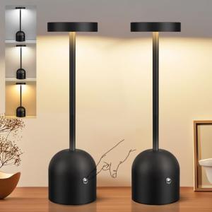 Yacoto Paquete de 2 lámparas de mesa inalámbricas, 5000 mAh…