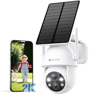 YESYAMO 2K Cámara Vigilancia WiFi Exterior Solar con Baterí…