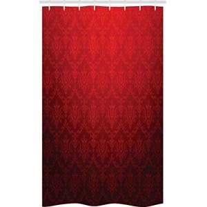 ABAKUHAUS Rojo Oscuro Cortina para baño, Estilo Ombre Flora…