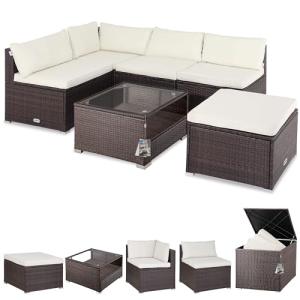 CASARIA® Conjunto de Muebles de Jardín XL Incl. Baúl Almace…